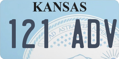 KS license plate 121ADV
