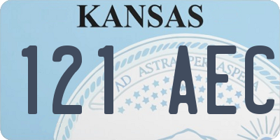 KS license plate 121AEC