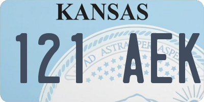 KS license plate 121AEK