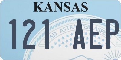 KS license plate 121AEP