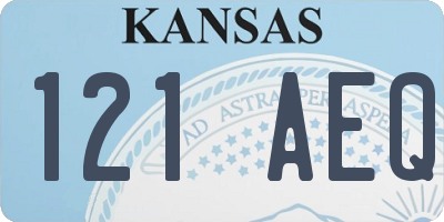 KS license plate 121AEQ