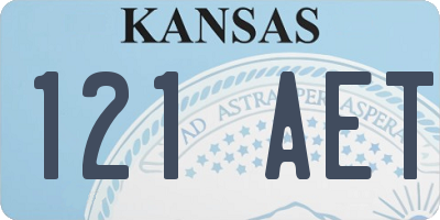 KS license plate 121AET