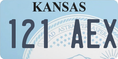 KS license plate 121AEX