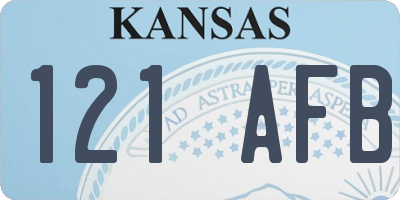 KS license plate 121AFB