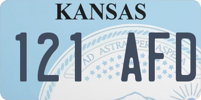 KS license plate 121AFD