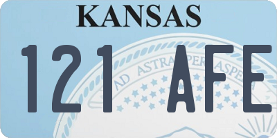 KS license plate 121AFE