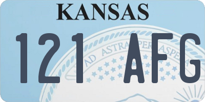 KS license plate 121AFG