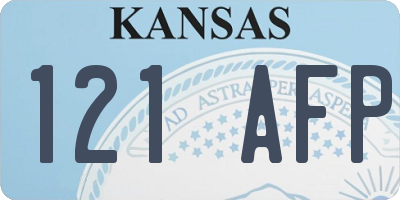 KS license plate 121AFP