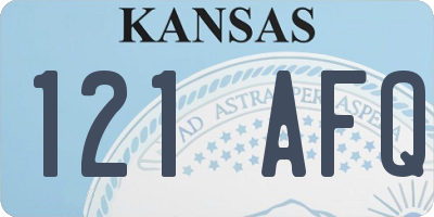 KS license plate 121AFQ