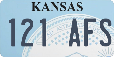 KS license plate 121AFS