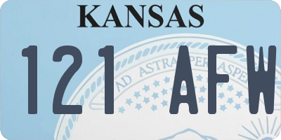 KS license plate 121AFW
