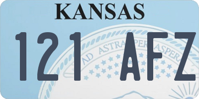 KS license plate 121AFZ