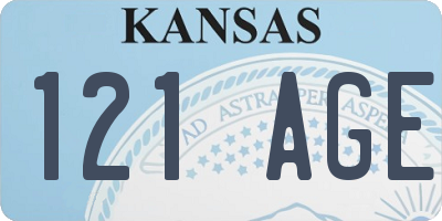 KS license plate 121AGE