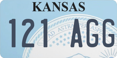 KS license plate 121AGG