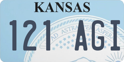 KS license plate 121AGI