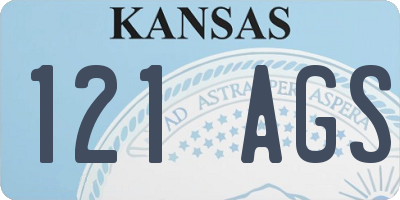 KS license plate 121AGS