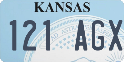 KS license plate 121AGX