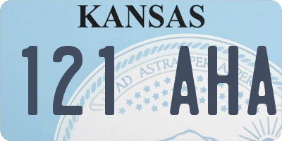 KS license plate 121AHA