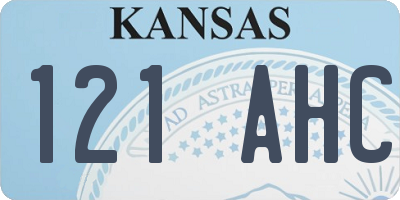 KS license plate 121AHC