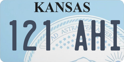 KS license plate 121AHI