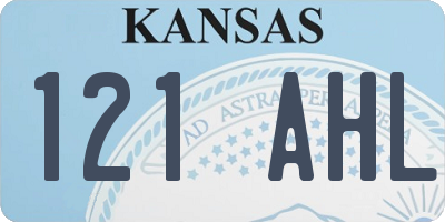 KS license plate 121AHL