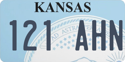 KS license plate 121AHN