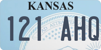 KS license plate 121AHQ