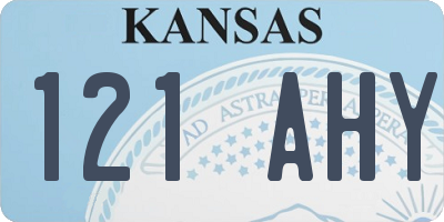 KS license plate 121AHY