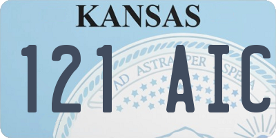 KS license plate 121AIC