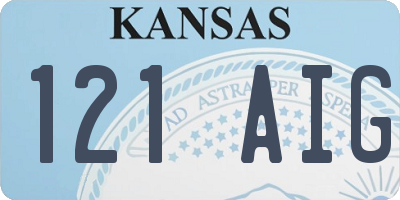 KS license plate 121AIG