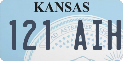 KS license plate 121AIH