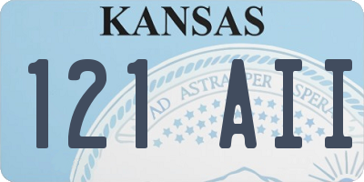 KS license plate 121AII