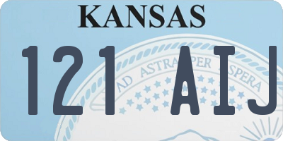 KS license plate 121AIJ