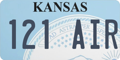 KS license plate 121AIR