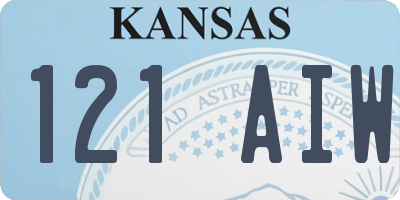 KS license plate 121AIW