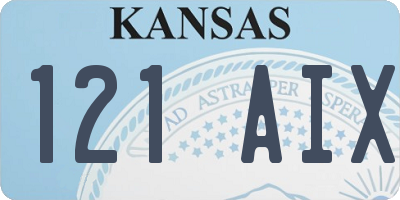 KS license plate 121AIX