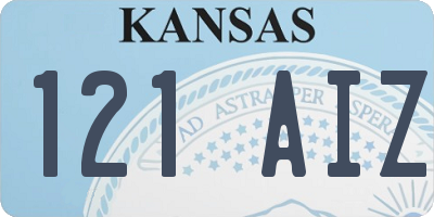 KS license plate 121AIZ