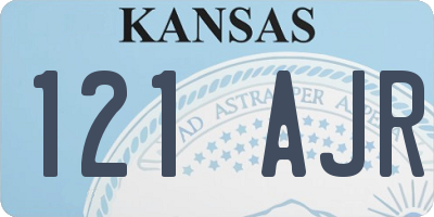 KS license plate 121AJR