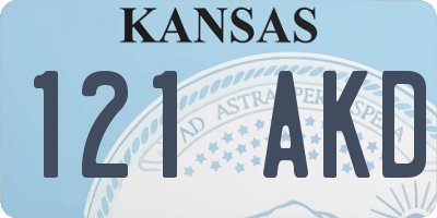 KS license plate 121AKD