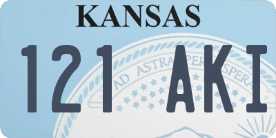 KS license plate 121AKI