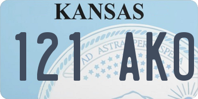 KS license plate 121AKO