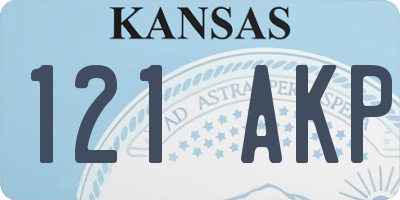 KS license plate 121AKP