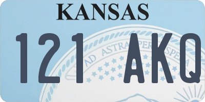 KS license plate 121AKQ