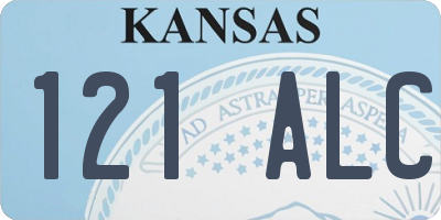 KS license plate 121ALC