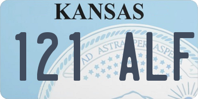 KS license plate 121ALF