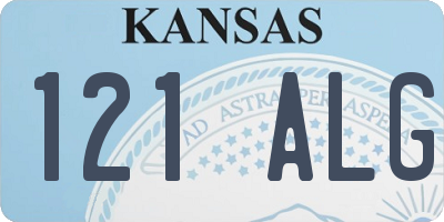 KS license plate 121ALG