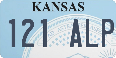KS license plate 121ALP