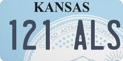 KS license plate 121ALS