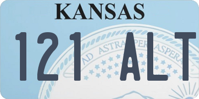 KS license plate 121ALT