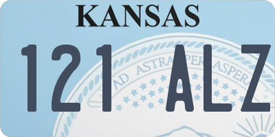 KS license plate 121ALZ